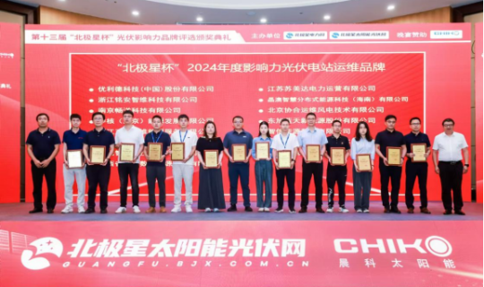 喜报！数字能源公司荣获“北极星杯”2024年度 影响力光伏电站运维品牌称号